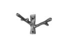 Cast Iron Forked Tree Branch Decorative Metal Double Wall Hooks 5"