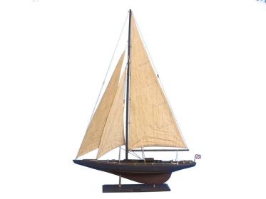 Wooden Endeavour Model Sailboat Decoration (Option: 35" Vintage Limited)