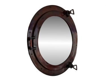 Decorative Ship Porthole Mirror 20" (Finish: Antique Copper)