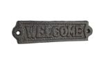 Cast Iron Welcome Sign 6"