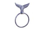 Cast Iron Decorative Whale Tail Towel Holder 7.5"