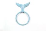 Cast Iron Decorative Whale Tail Towel Holder 7.5"
