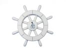 Decorative Ship Wheel with Sailboat