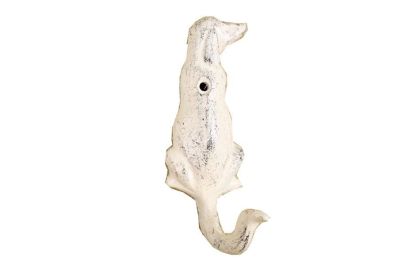 Cast Iron Dog Hook 6" (Finish: Whitewashed)