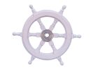 Deluxe Class Wood and Metal Decorative Ship's Steering Wheel