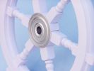 Deluxe Class Wood and Metal Decorative Ship's Steering Wheel