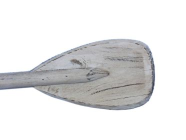Wooden Decorative Rowing Boat Paddle with Hooks 24" (style: Whitewashed)