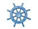 Decorative Ship Wheel with Sailboat
